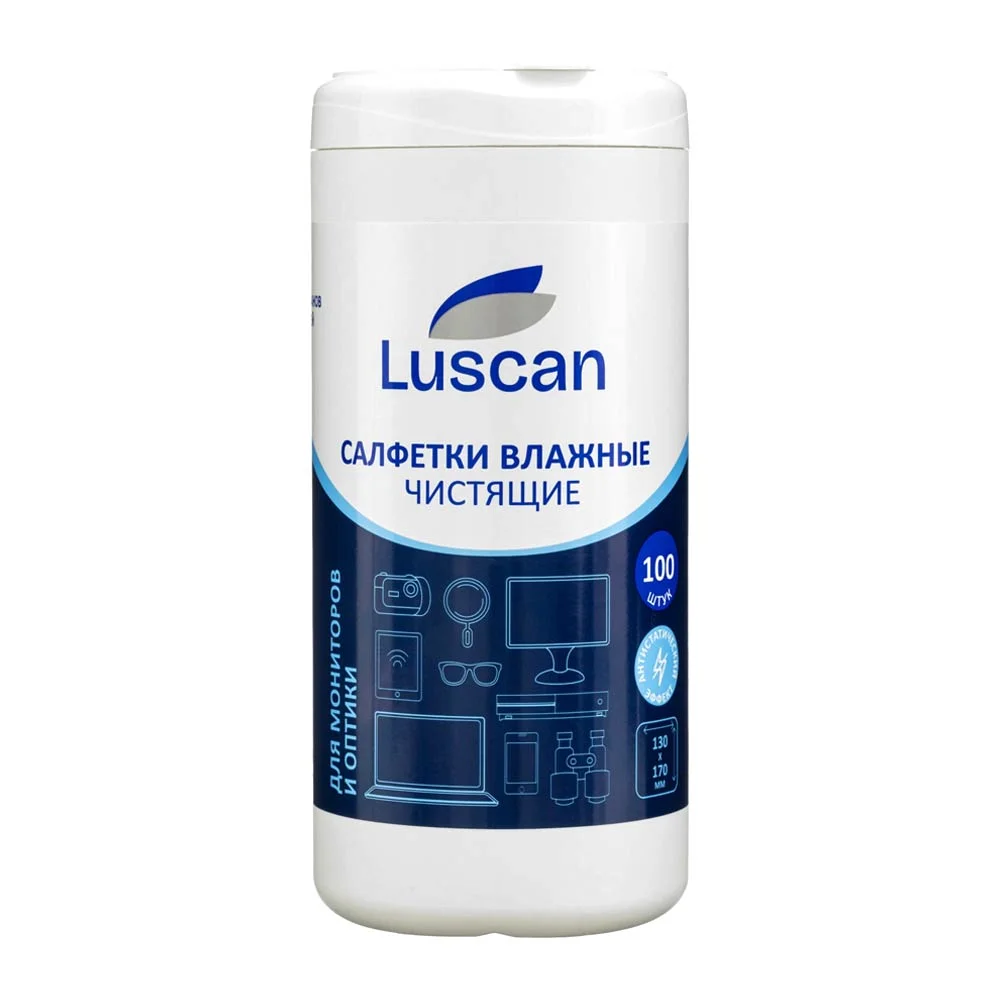 Салфетки для экранов Luscan туба,100 шт