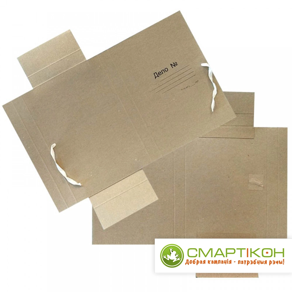 Папка архивная серая Дело на завязках с корешком 30 мм А4