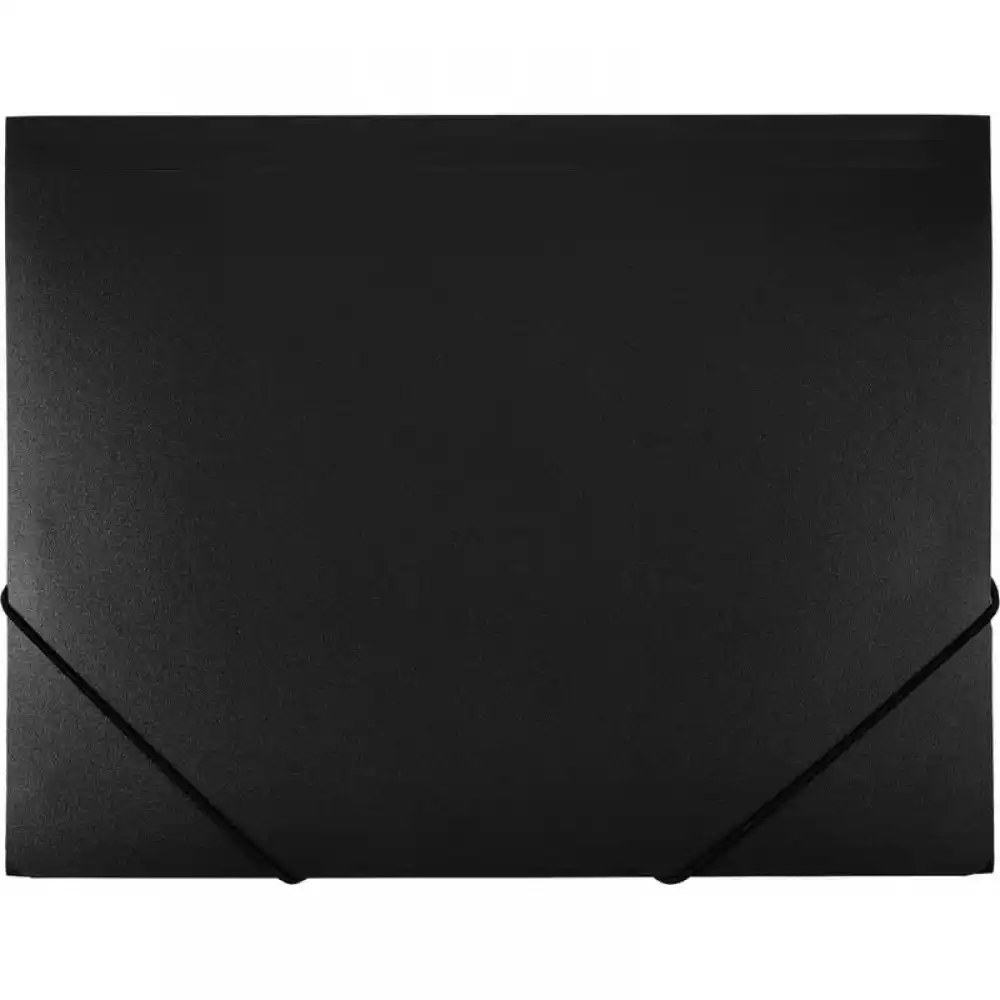 Папка на резинках Attache А 600 мкм корешек 30 мм черная