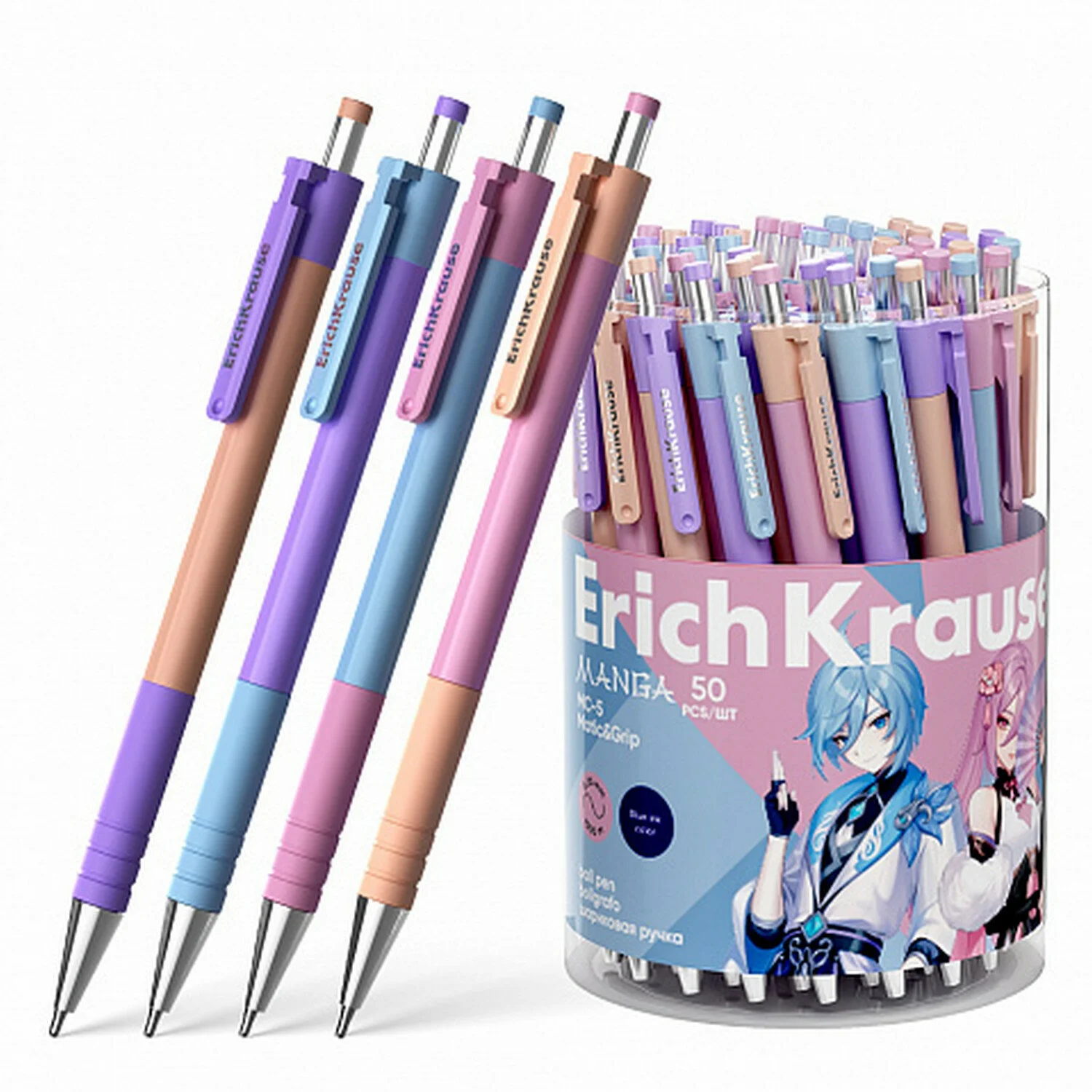 Авторучка шариковая ERICH KRAUSE MC-5 корпус ассорти, чернила синие