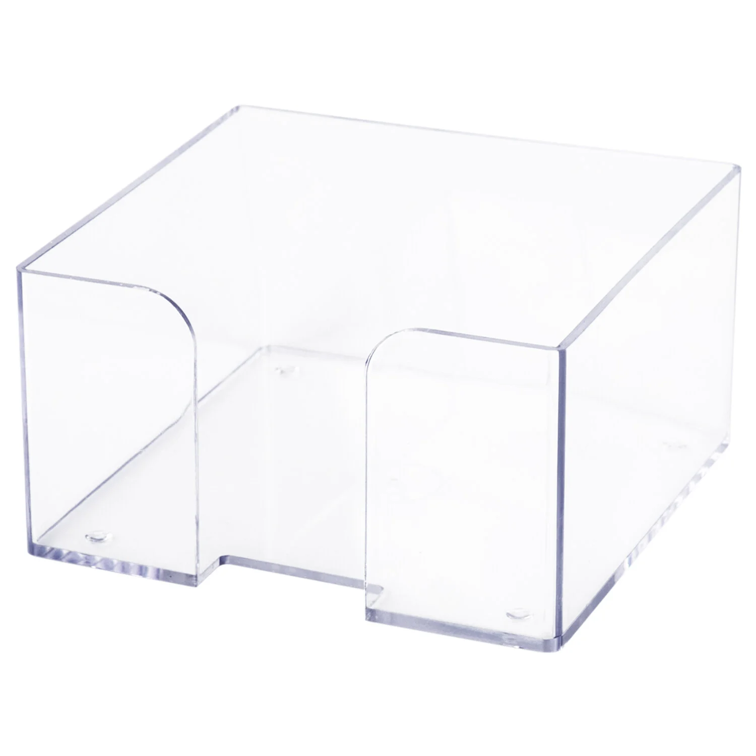 Подставка для бумажного блока BRAUBERG пластиковая, 90 х 90 х 50 мм, прозрачная