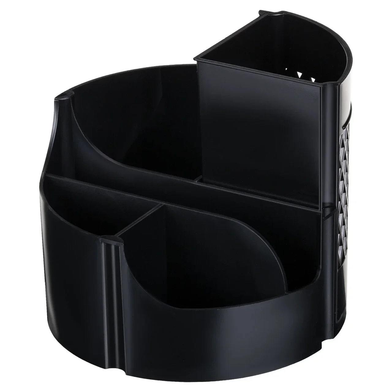 Подставка-органайзер STAFF, 120 х 120 х 110 мм, 5 отделений, черная