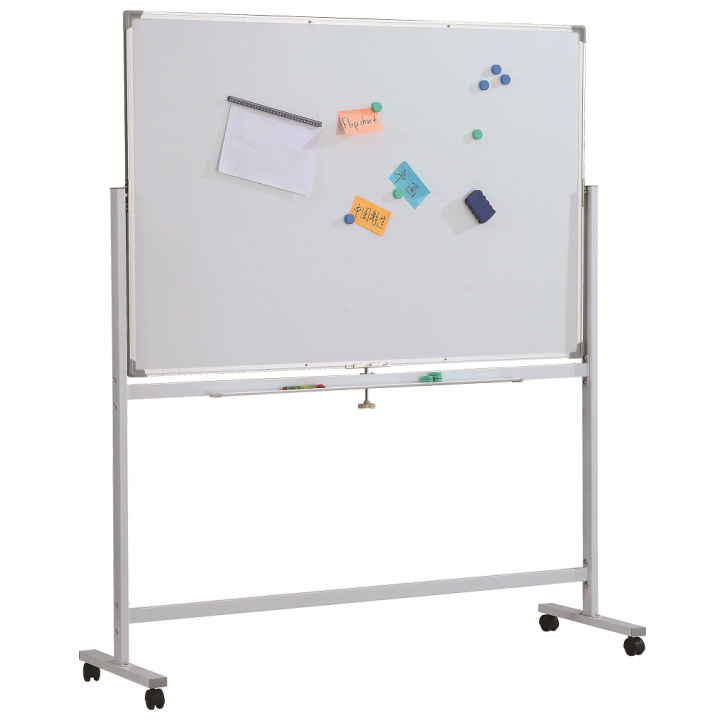 Доска магнитно-маркерная BOARDLINE 90х120 см, двутстороняя, вращающаяся, мобильная, DWH-2