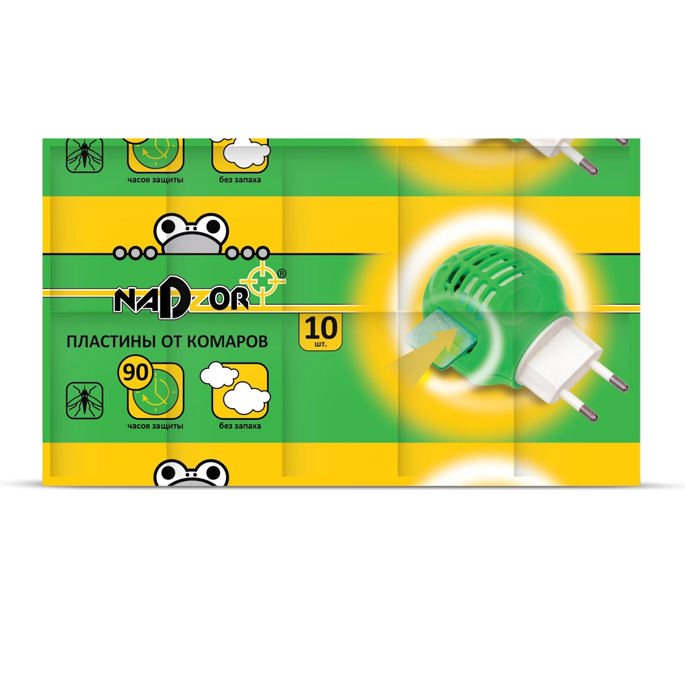 Пластины от комаров Nadzor без запаха 10 шт
