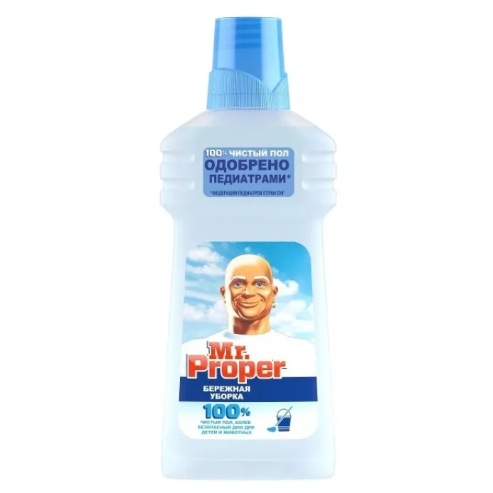 Моющая жидкость для полов и стен Mr. Proper Бережная уборка 500 мл