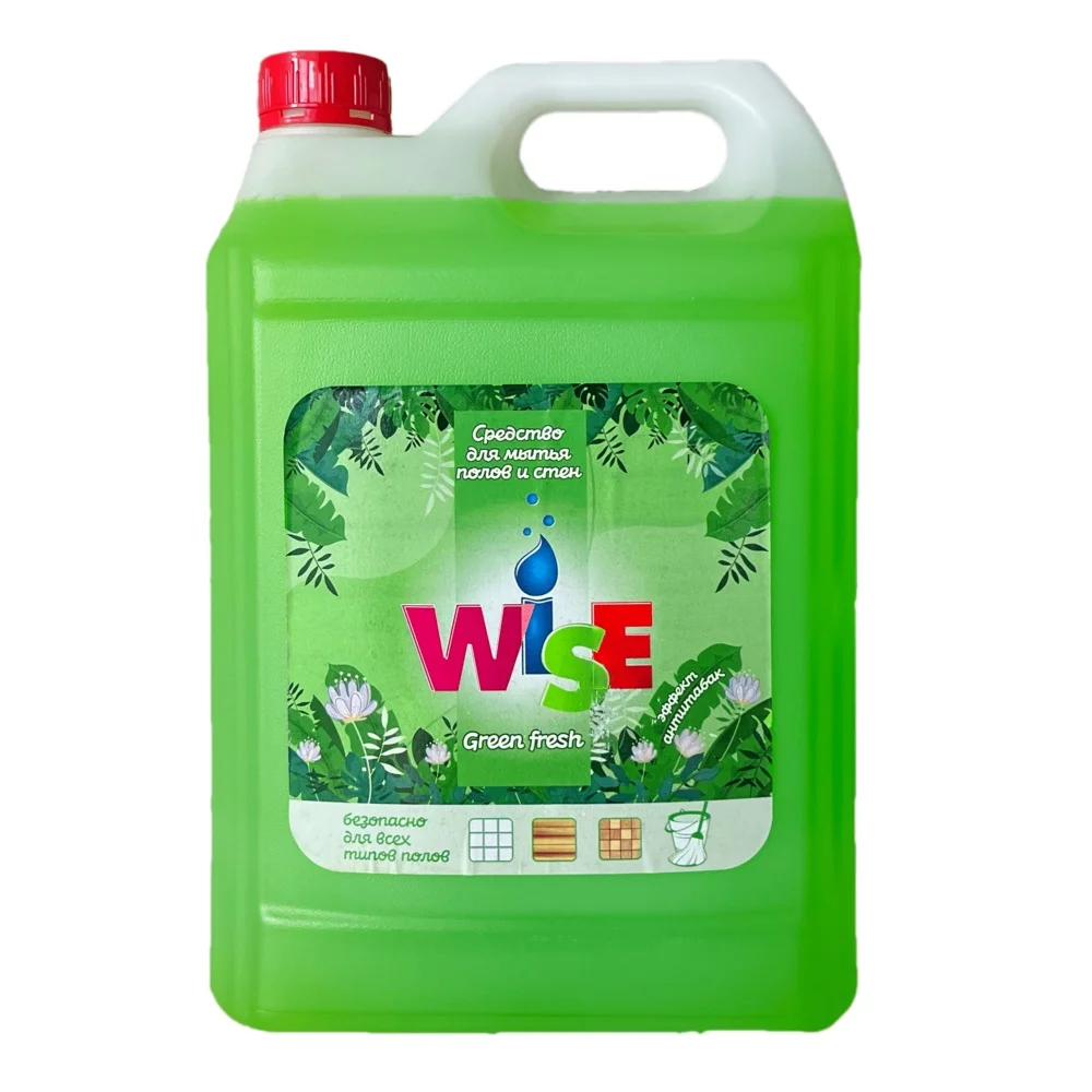 Средство WISE для мытья полов и стен Green fresh, 5 л