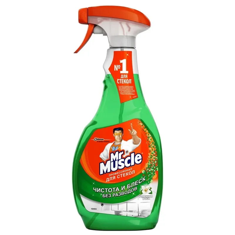 Средство для мытья стекол и поверхностей Mr. Muscle Утренняя роса, спрей 530 мл