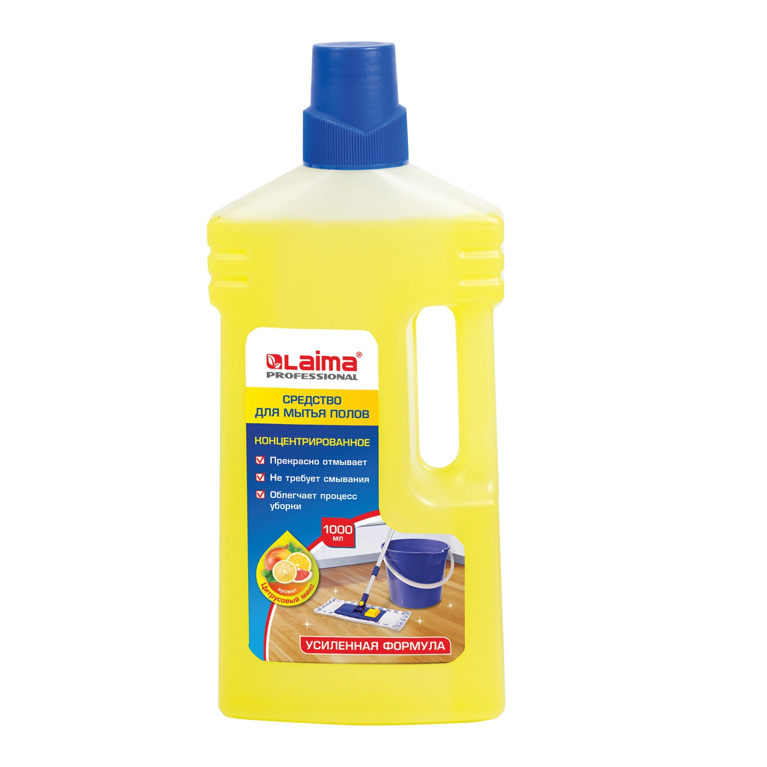 Средство для мытья пола LAIMA PROFESSIONAL Цитрусовый микс, концентрат, 1 л