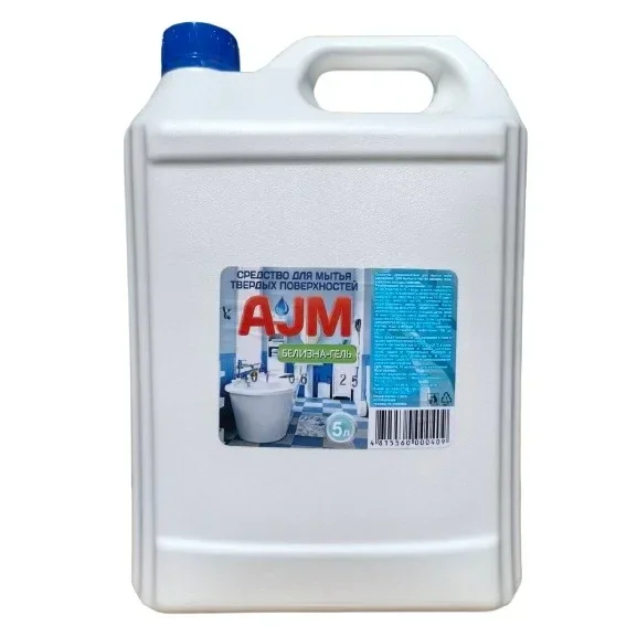 Средство для мытья твердых поверхностей "AJM" Белизна-гель, канистра 5 л