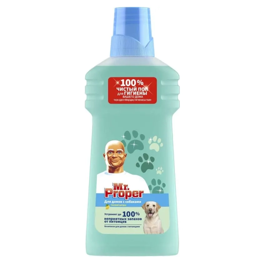 Моющая жидкость для полов и стен Mr.Proper для домов с собаками, свежий цитрус, 500 мл