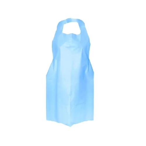Фартук полиэтиленовый голубой одноразовый 76 x 120 см, толщина 8 мкм, 100 шт