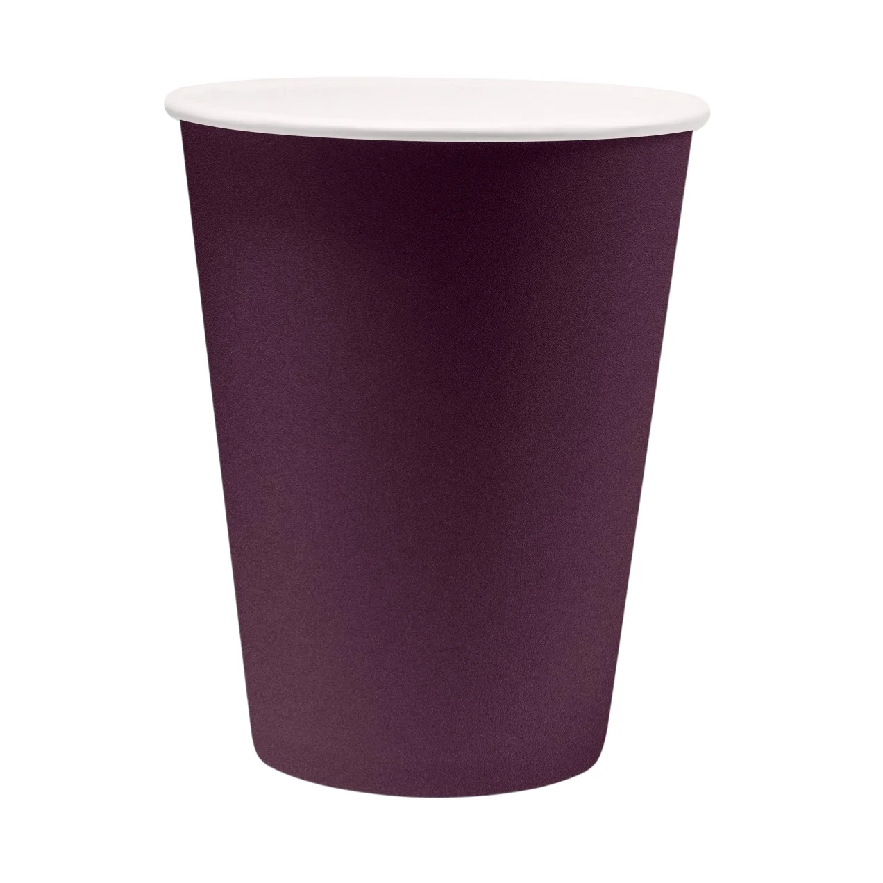 Стакан бумажный однослойный одноразовый бордо, 250 мл, 50 шт