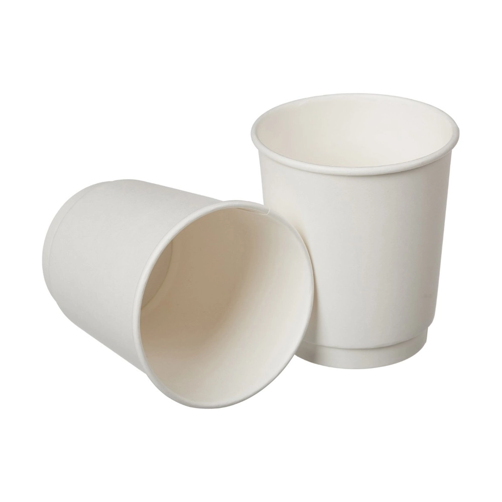 Стакан бумажный для горячих напитков 250 мл двуслойный, белый, 25 шт