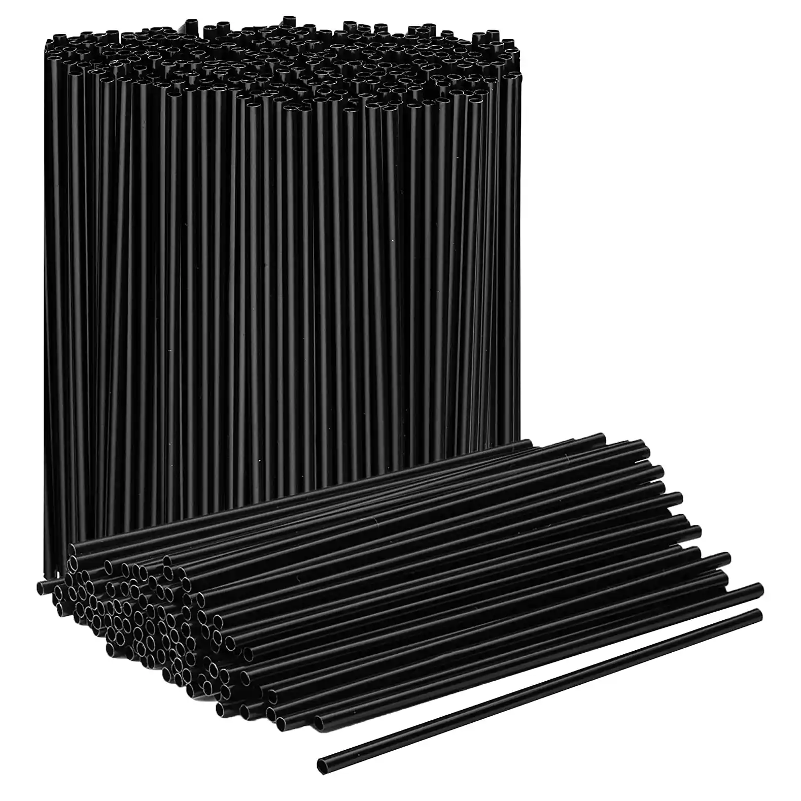 Трубочки 8 х 240 мм прямые черные 250 шт