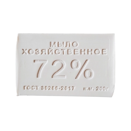 Мыло хозяйственное Ванечка 72% 200 г в прозрачной упаковке