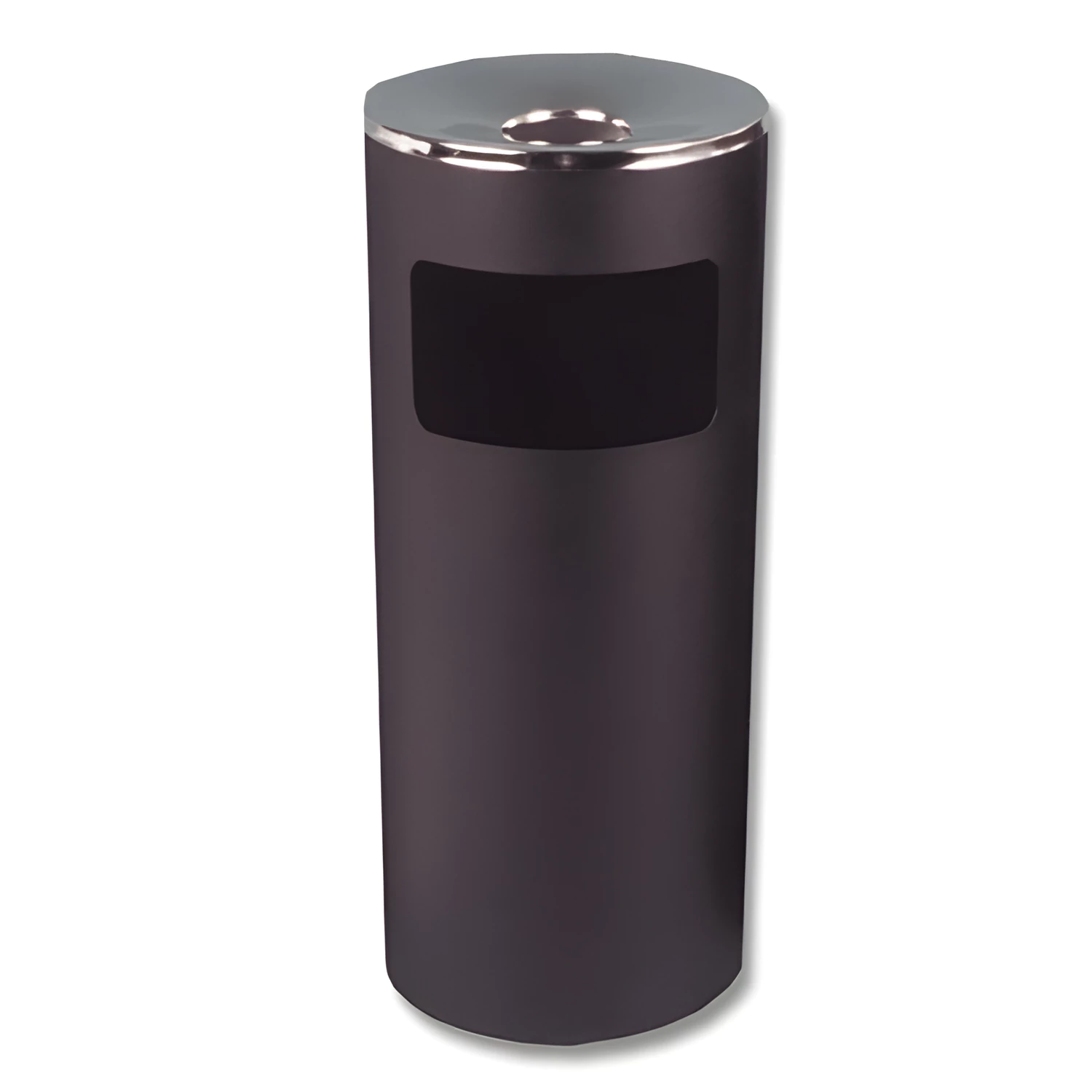 Урна металлическая с пепельницей 60 х 25 х 25 см черная, 29 л