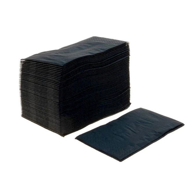 Салфетки бумажные Бик-пак 33 х 33 см двухслойные, 1/8 сложения,ЧЕРНЫЙ, 200 шт