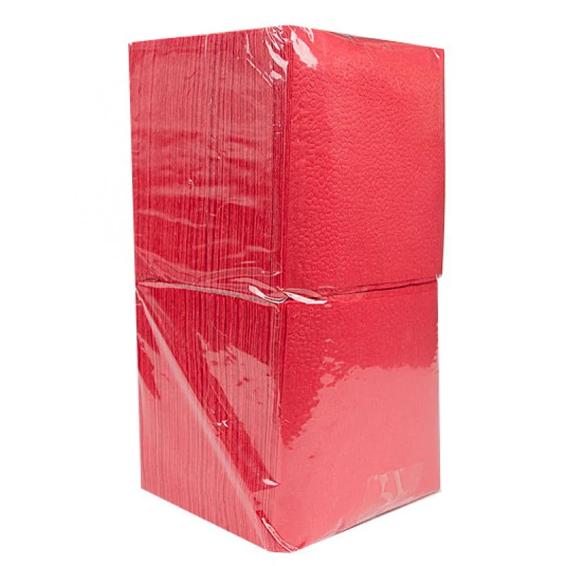 Салфетки бумажные двухслойные красные 330 х 330 мм 200 л