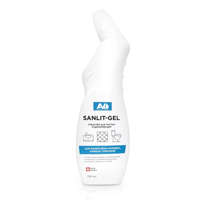 Средство для чистки и дезинфекции Санлит-гель 750 мл