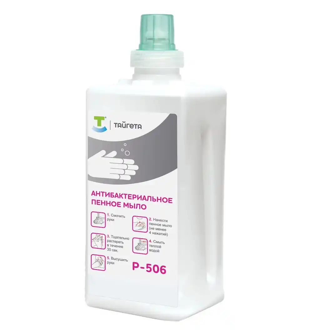 Антибактериальное пенное мыло Тайгета Деолин-П  Р-506, дозатор ТОПФИТ, картридж 1 л