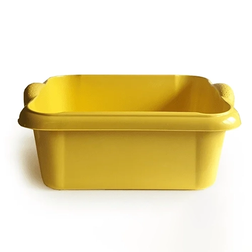 Таз пищевой прямоугольный с ручками Чудо желтый 14 л