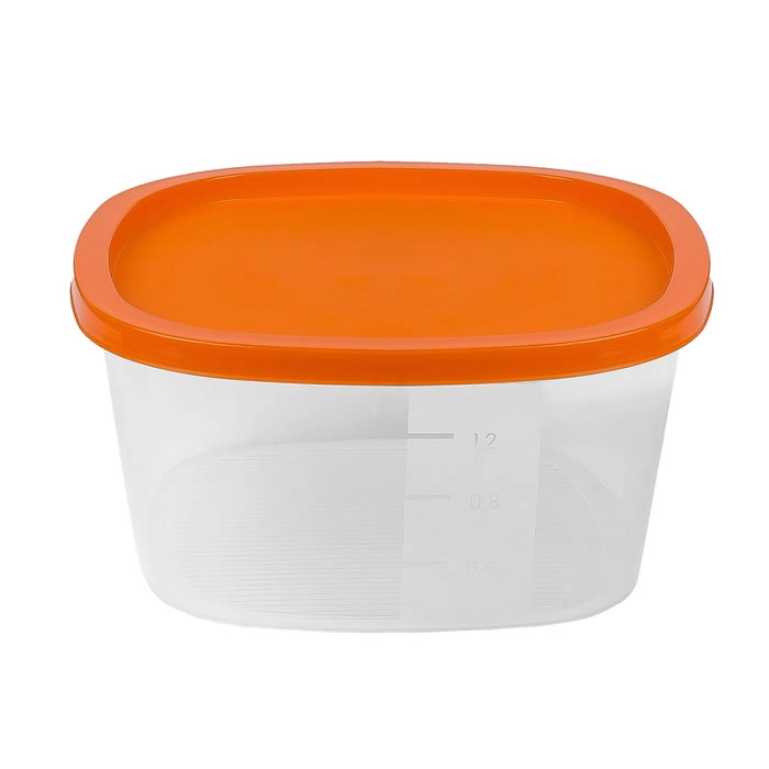 Контейнер для СВЧ и заморозки 1,5 л квадратный МИКС