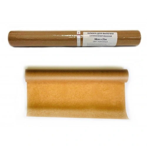 Бумага для выпечки силиконизированная 38 х 25 м коричневая