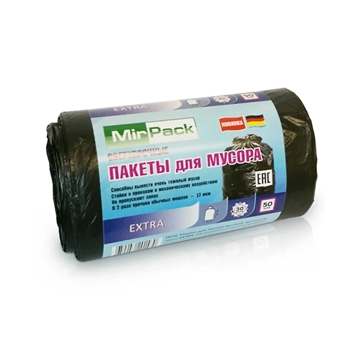 Мешки для мусора MirPack ПНД Extra 30 л 12 мкм 50 шт