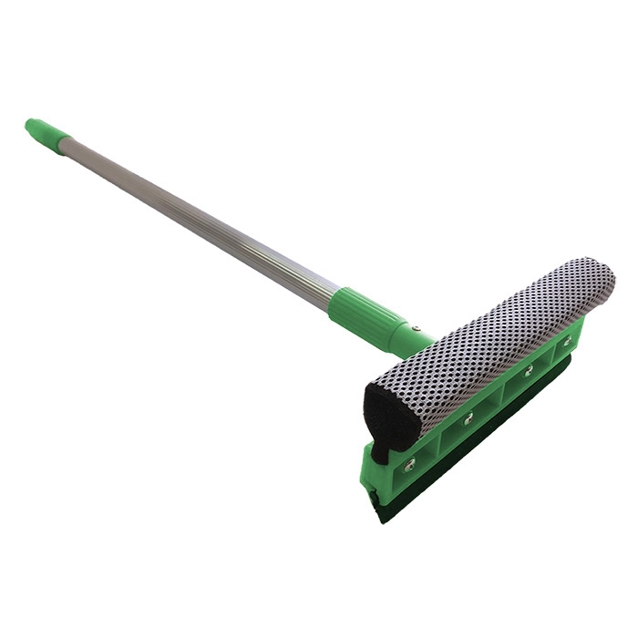 Окномойка Умничка 20 см с телескопической ручкой 120 см изумрудная