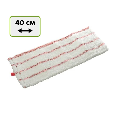 Моп 40 х 13 см Шубка белая красная полоса карман+ухо