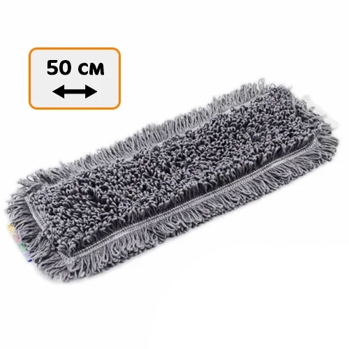 Моп 50 х 15 см Хлопок ЭКО серый карман+ухо