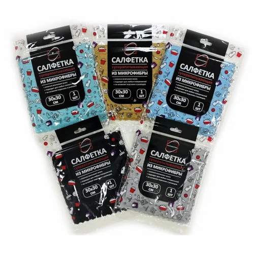 Салфетка из микрофибры 30 х 30 см, 1 шт