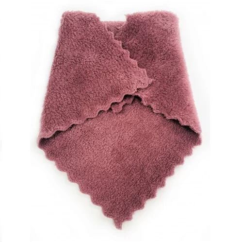 Салфетка из микрофибры 29 х 29 см 280 гр/м2 плюш лиловая, 1 шт