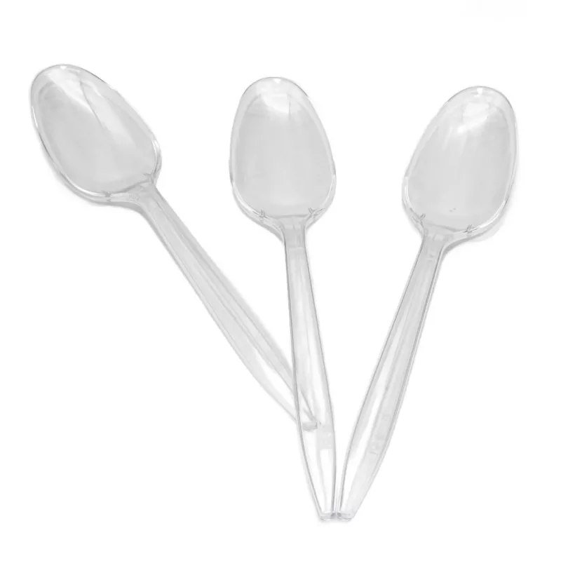 Ложки Премиум столовые пластиковые прозрачные 18 см 50 шт