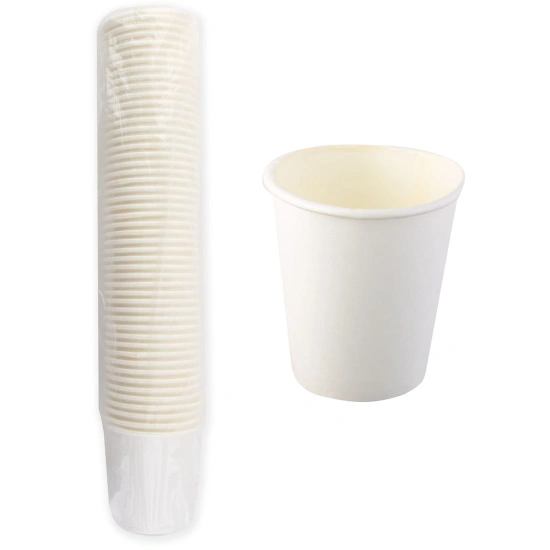 Стакан бумажный для горячих напитков белый 250 мл 50 шт