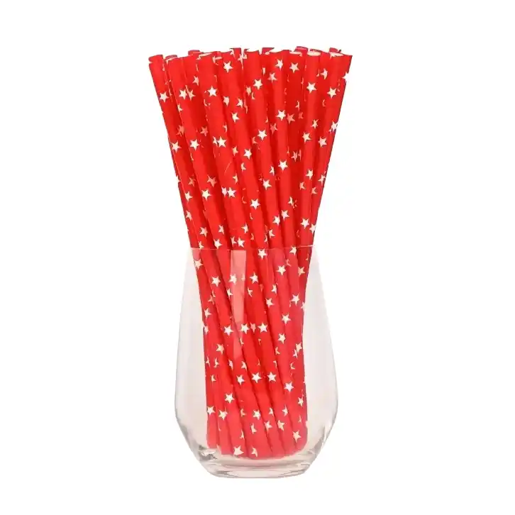 Бумажные трубочки 6 х 197 мм звезды 250 шт