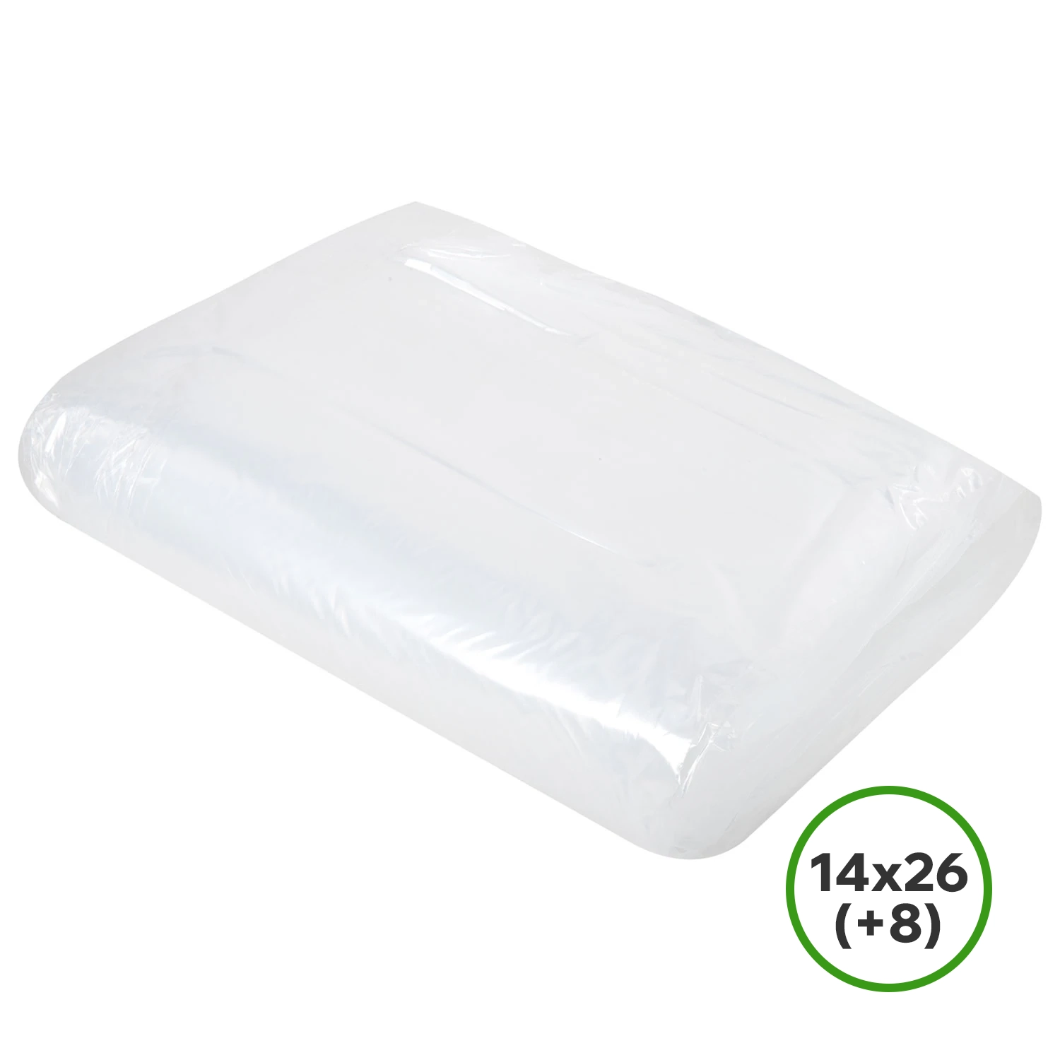 Пакет ПЭНД фасовочный 140+80*260*0,008, 1000 шт в пласте