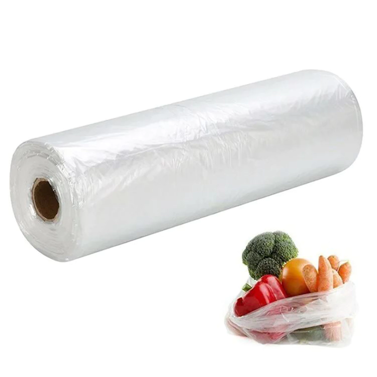 Пакет ПЭНД фасовочный 240*370*0,008, 500 шт в рулоне на втулке