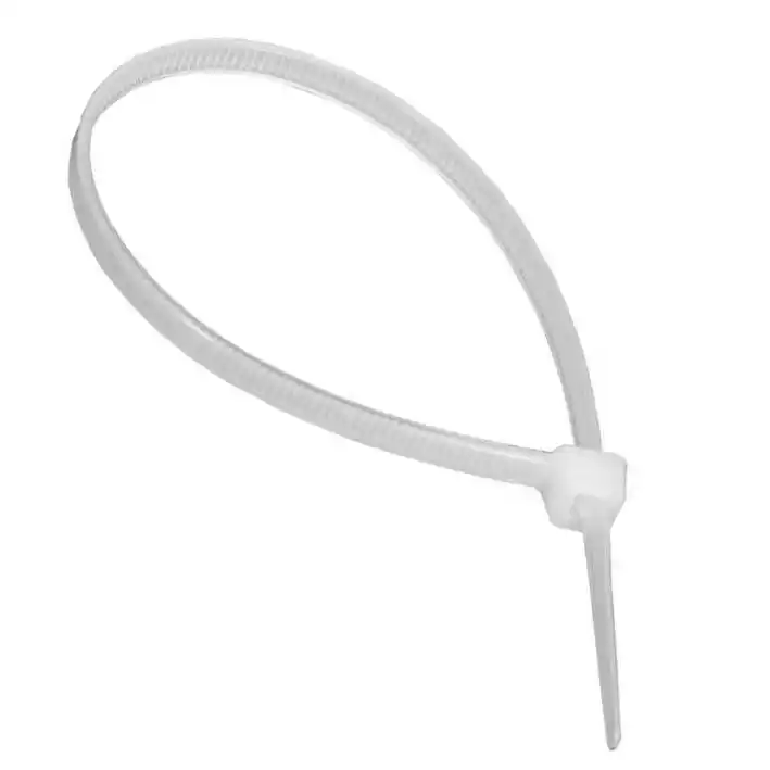 Пластиковый хомут стяжка 2,5 х 200 мм белый нейлон 100 шт