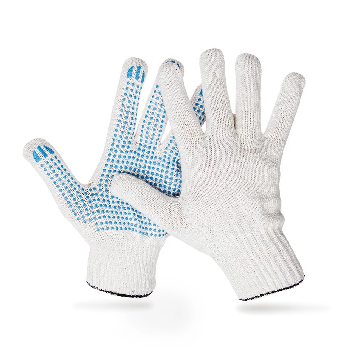 Перчатки х/б 10 класс с ПВХ светлые 5/132-нитка