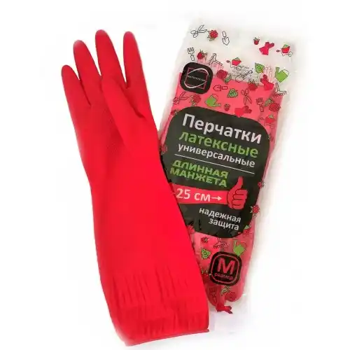 Перчатки хозяйственные КонтинентПак с длинной манжетой 25 см р-р L