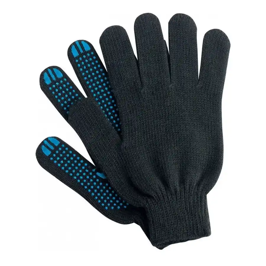 Перчатки х/б 10 класс 7-нитка с ПВХ черные