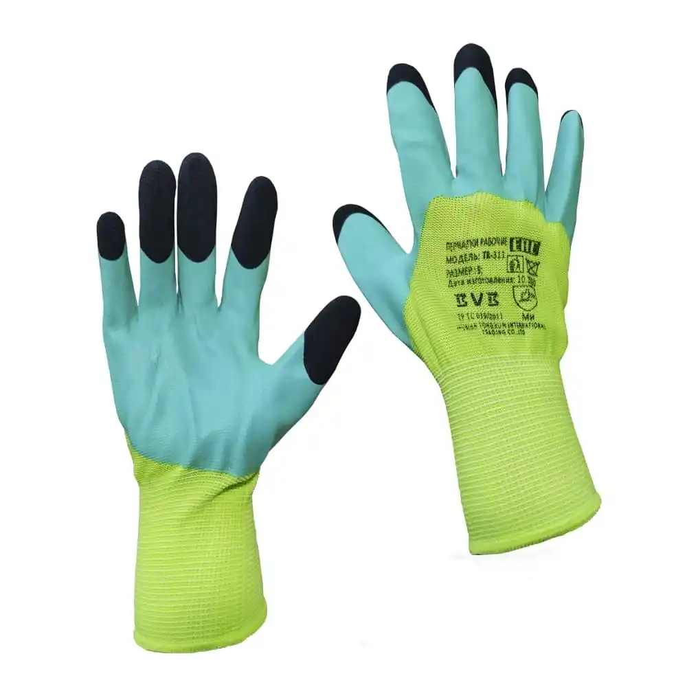 Перчатки из полиэстра с латексным покрытем TR-311
