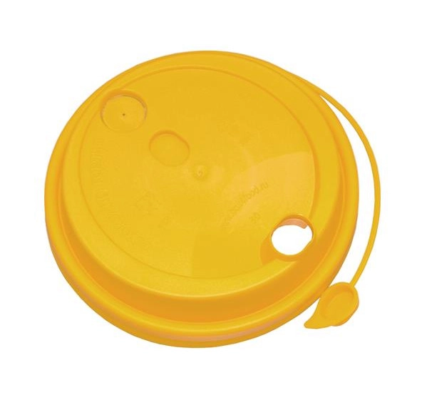 Крышка 90 мм с клапаном Желтая ПП Покров Полимер 50 шт