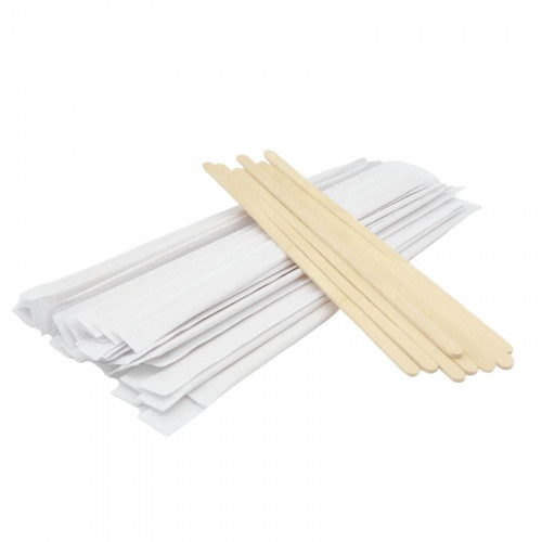 Размешиватель КонтинентПак 18 см ДЕРЕВО в индивидуальной бумажной упаковке 250 шт