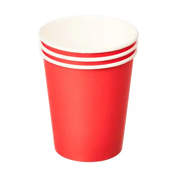 Стакан бумажный для горячих напитков красный, 350 мл