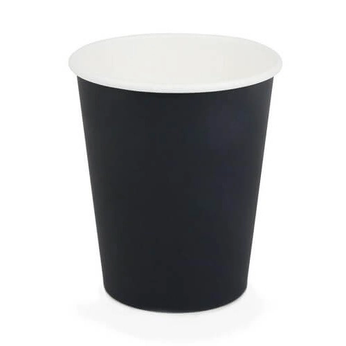 Стаканы бумажные для горячих напитков 350 мл черные 50 шт