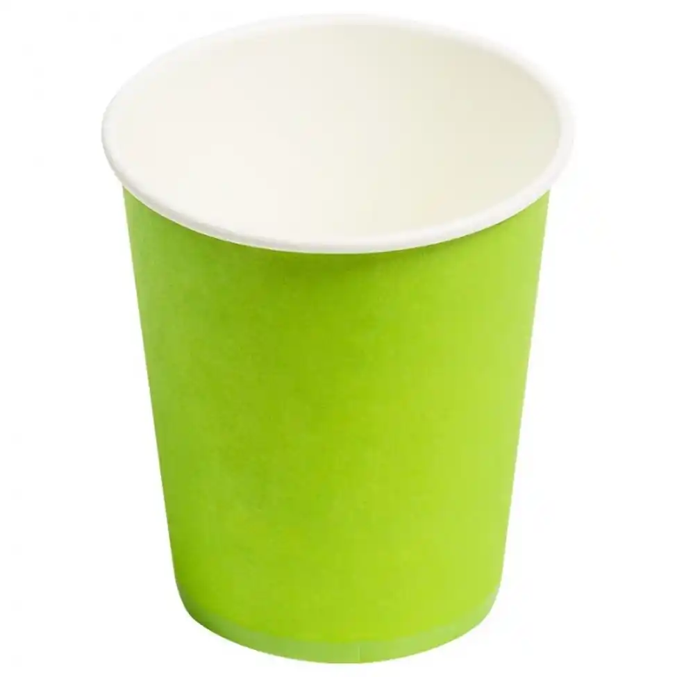 Стакан бумажный для горячих напитков 250 мл зеленый 50 шт