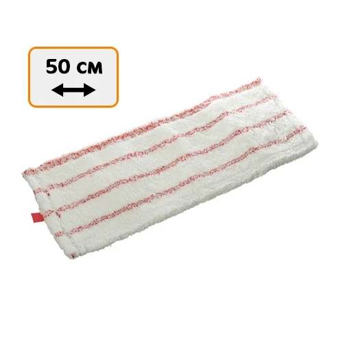 МОП 50 х 15 см Шубка белая с красной полосой карман+ухо