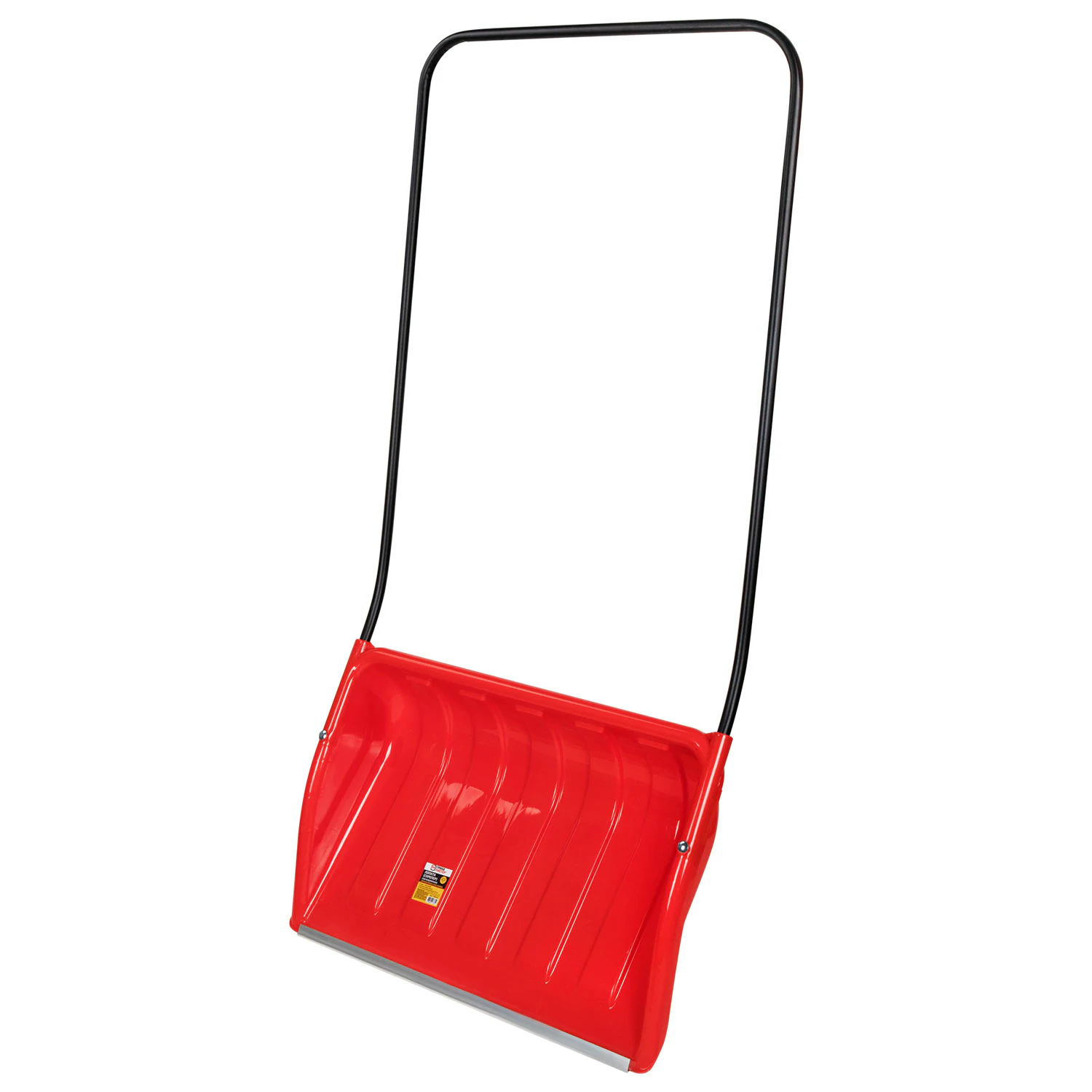 Скрепер пластиковый Грандмастер 70 х 47 см красный, металлическая рукоятка 110 см